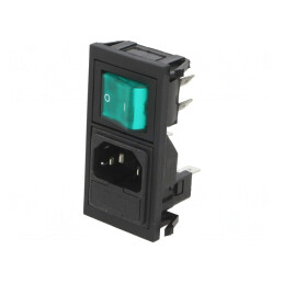 Conector Alimentare AC Soclu Tată 10A 250V IEC 60320 | Electronic-mag.ro | Componente Electronice