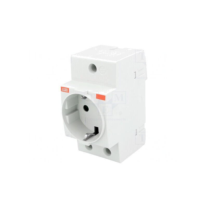 Soclu Tip F 250VAC 16A pentru Șină DIN | Electronic-mag.ro | Componente Electronice