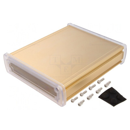 Carcasă Universală Aluminiu Aurit 147x169x42mm | Electronic-mag.ro | Componente Electronice