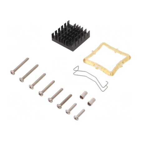 Radiator extrudat cu aripioare negru 29x29x9.5mm | Electronic-mag.ro | Componente Electronice