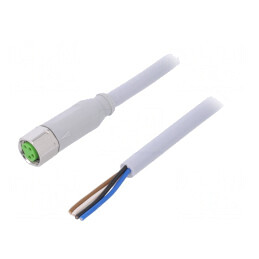 Cablu de conectare M8 PIN 4 drept 5m 30VAC PVC | Electronic-mag.ro | Componente Electronice