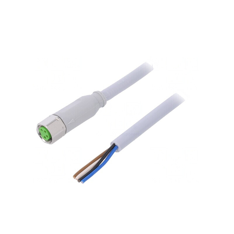 Cablu de conectare M8 PIN 4 drept 5m 30VAC PVC | Electronic-mag.ro | Componente Electronice