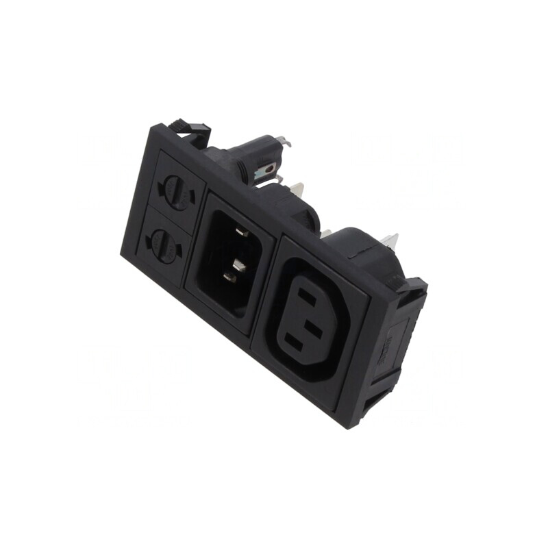 Conector Alimentare AC Tată-Mamă 10A 250V  | Electronic-mag.ro | Componente Electronice