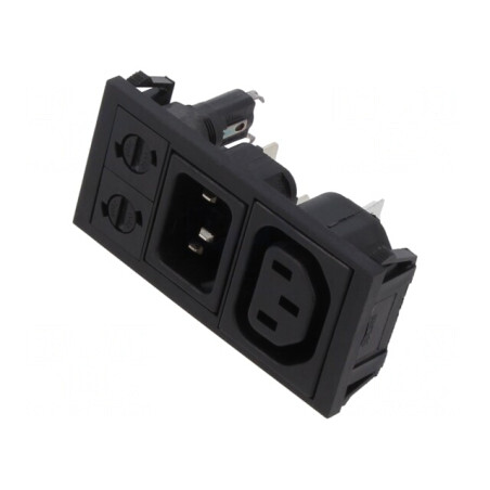Conector Alimentare AC Tată-Mamă 10A 250V  | Electronic-mag.ro | Componente Electronice