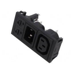 Conector Alimentare AC Tată-Mamă 10A 250V  | Electronic-mag.ro | Componente Electronice