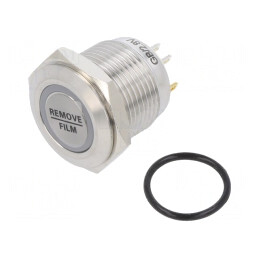 Comutator anti-vandalism 2A 48VDC IP65 Ø16mm | Electronic-mag.ro | Componente Electronice