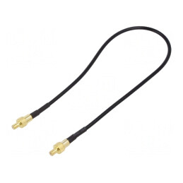 Cablu 50Ω 0,3m SMB tată PTFE ecranat negru