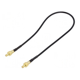 Cablu 50Ω 0,3m SMB tată PTFE ecranat negru | Electronic-mag.ro | Componente Electronice