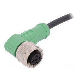 Cablu de conectare M12 4PIN unghi 5m 250VAC 4A PUR | Electronic-mag.ro | Componente Electronice