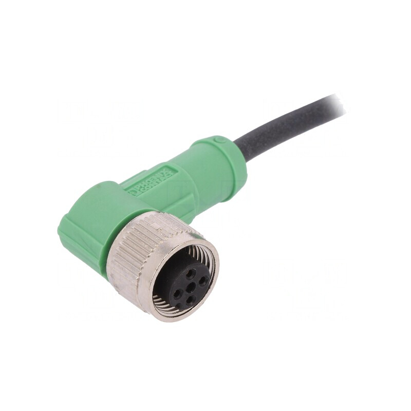 Cablu de conectare M12 4PIN unghi 5m 250VAC 4A PUR | Electronic-mag.ro | Componente Electronice
