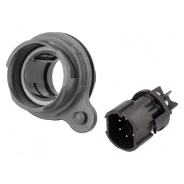 Conector Circular Soclu Tată 6 PIN Buccaneer 7000 Nichelat | Electronic-mag.ro | Componente Electronice