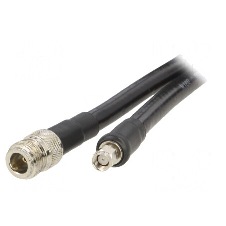 Cablu Coaxial 50Ω 5m N-Femelă la RP-SMA-Masculin Negru | Electronic-mag.ro | Componente Electronice