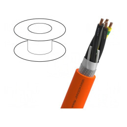 Cablu: pentru servomotoare | MOTIONLINE® PREMIUM | 4G6mm2 | litat | 13-EBU09G04P