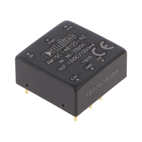 Convertor DC/DC 15W 36-75V la 12V 1.25A | Electronic-mag.ro | Componente Electronice