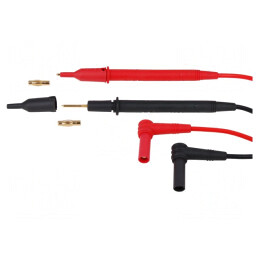 Cabluri de măsurare | Inom: 10A | neagră,roşie | Izolaţie: silicon | 