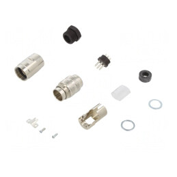 Conector M16 Mufă Tată Lipire pe Cablu 7 PIN 300V Drept | Electronic-mag.ro | Componente Electronice