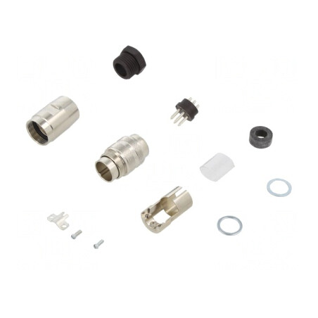 Conector M16 Mufă Tată Lipire pe Cablu 7 PIN 300V Drept | Electronic-mag.ro | Componente Electronice
