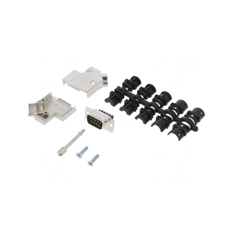 D-Sub 9-Pin Tată Unghi 45° Terminal Șurub pe Cablu | Electronic-mag.ro | Componente Electronice
