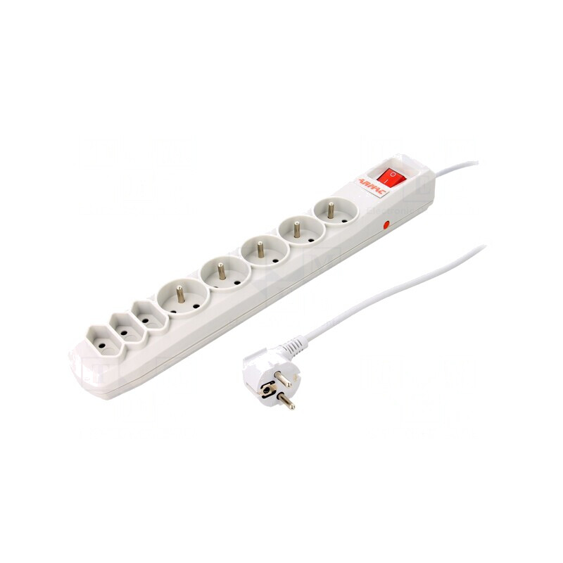 Prelungitor cu Protecție la Supratensiune, 8 Prize, 10A | Electronic-mag.ro | Componente Electronice Prelungitor cu Protecție la Supratensiune, 8 Prize, 10A | Electronic-mag.ro | Componente Electronice