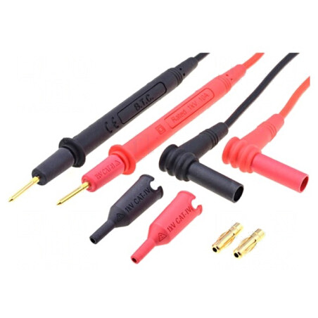 Cabluri de măsurare 10A negru și roșu | Electronic-mag.ro | Componente Electronice