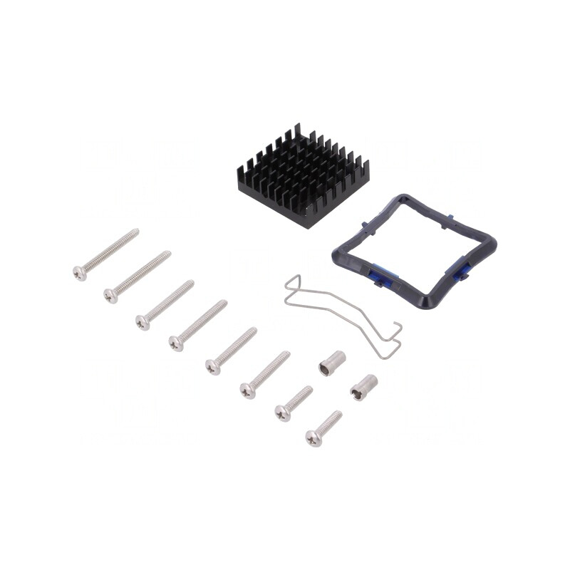 Radiator Extrudat Negru cu Aripioare 31x31x9.5mm | Electronic-mag.ro | Componente Electronice