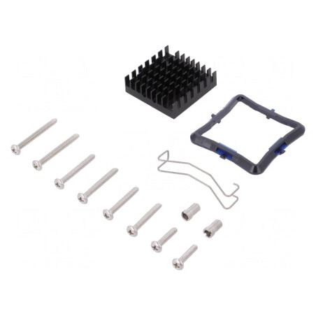 Radiator Extrudat Negru cu Aripioare 31x31x9.5mm | Electronic-mag.ro | Componente Electronice