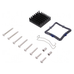 Radiator Extrudat Negru cu Aripioare 31x31x9.5mm | Electronic-mag.ro | Componente Electronice