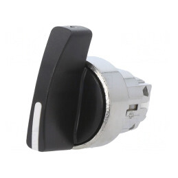 Comutator rotativ 22mm 3 poziții negru | Electronic-mag.ro | Componente Electronice