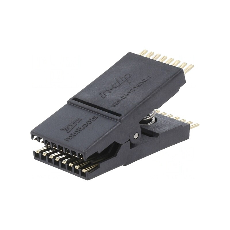 Clips de Măsurare Aurit DIL16 Negru 10mm 150°C | Electronic-mag.ro | Componente Electronice