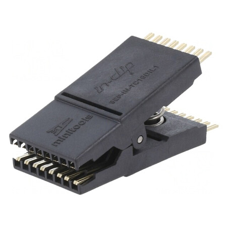 Clips de Măsurare Aurit DIL16 Negru 10mm 150°C | Electronic-mag.ro | Componente Electronice