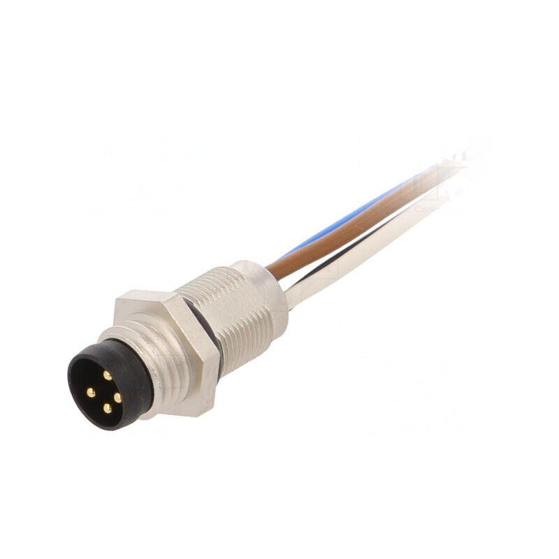 Conector M8 Tată 4 PIN pentru Montare pe Panou cu Piuliță | Electronic-mag.ro | Componente Electronice