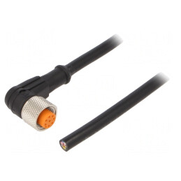 Cablu de conectare M12 8-Pin unghi 2m IP67 30VAC 2A | Electronic-mag.ro | Componente Electronice