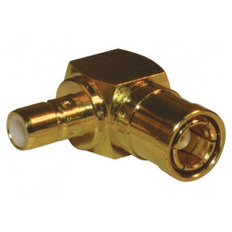 Adaptor; SMB tată,SMB mamă; Izolaţie: PTFE; 50Ω; Mat: alamă; 4GHz