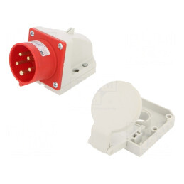 Conector alimentare AC trifazat 16A 400V IP44 | Electronic-mag.ro | Componente Electronice