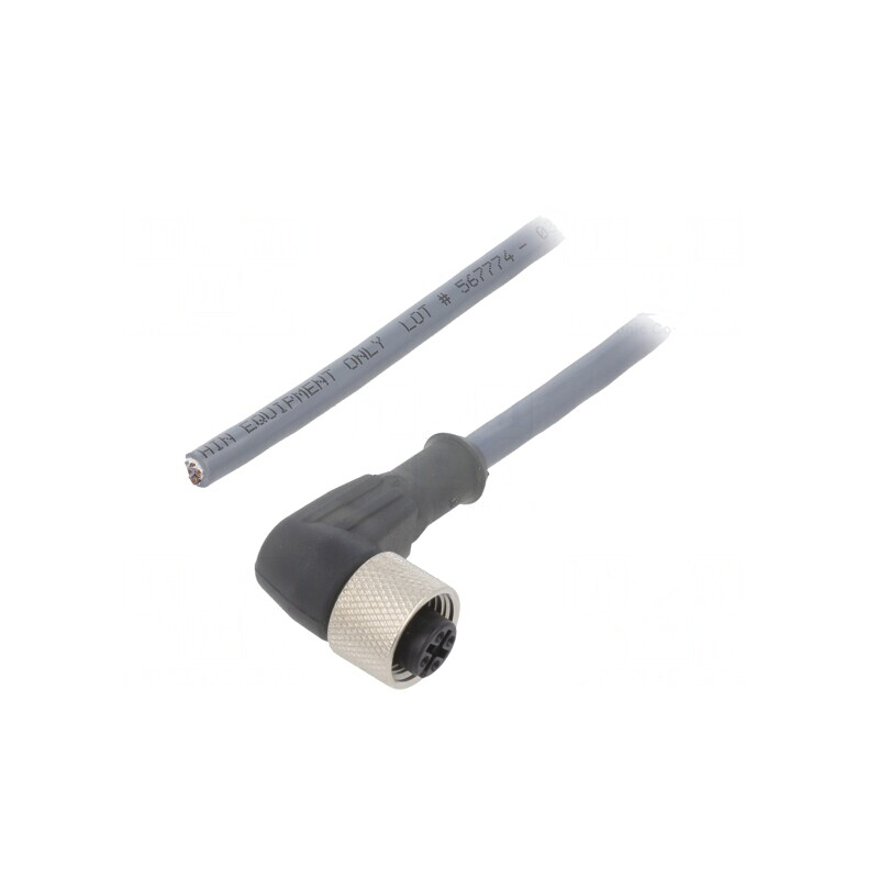 Cablu de Conectare M12 în Unghi 1m 250VAC 2,2A | Electronic-mag.ro | Componente Electronice