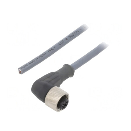 Cablu de Conectare M12 în Unghi 1m 250VAC 2,2A | Electronic-mag.ro | Componente Electronice