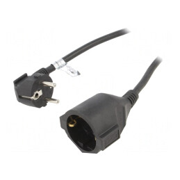 Prelungitor alimentare negru 5m 10A | Electronic-mag.ro | Componente Electronice
