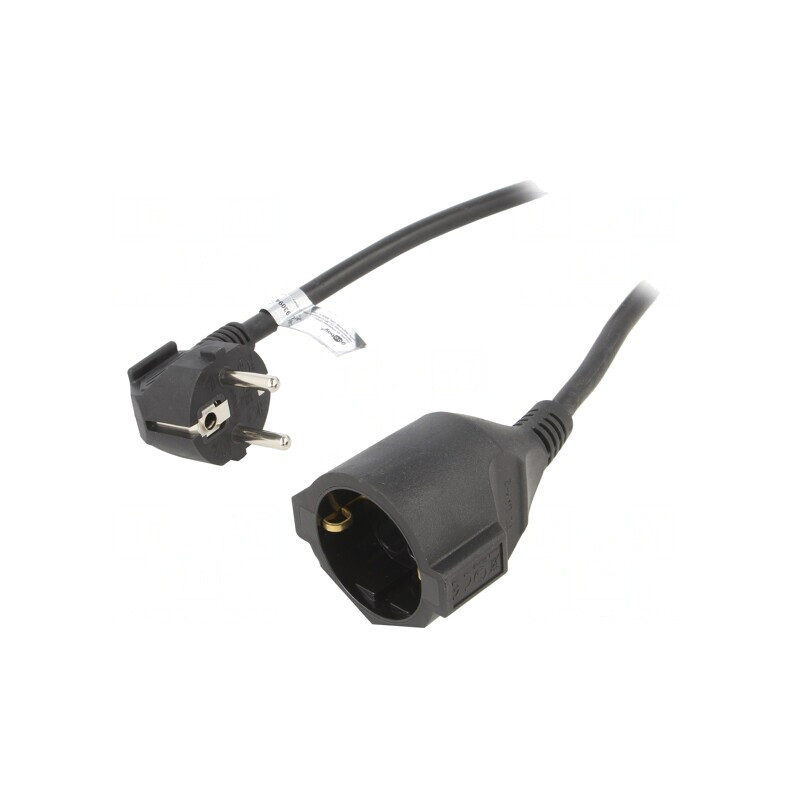 Prelungitor alimentare negru 5m 10A | Electronic-mag.ro | Componente Electronice