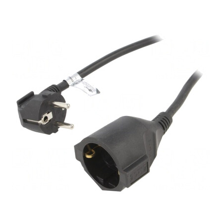 Prelungitor alimentare negru 5m 10A | Electronic-mag.ro | Componente Electronice