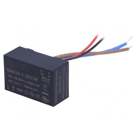 Convertor AC/DC 4W 3.3VDC RAC04-3.3SC/W | Electronic-mag.ro | Componente Electronice