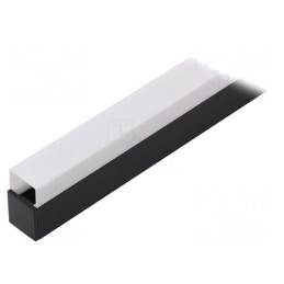 Profil aluminiu negru 1m pentru module LED LINEA20