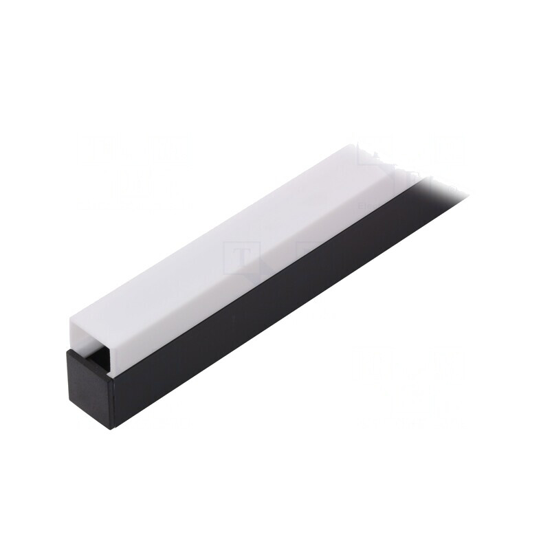 Profil aluminiu negru 1m pentru module LED LINEA20 | Electronic-mag.ro | Componente Electronice