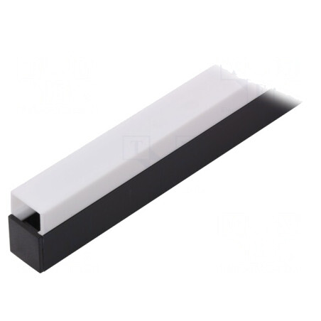 Profil aluminiu negru 1m pentru module LED LINEA20 | Electronic-mag.ro | Componente Electronice