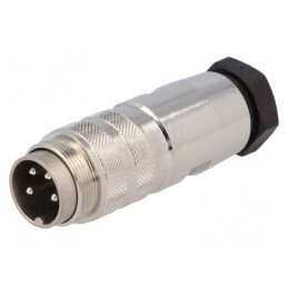 Conector M16 Mufă Tată Lipire 4 Pin 5A 300V Drept | Electronic-mag.ro | Componente Electronice