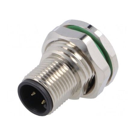 Soclu M12 3 Pini Tata IP67 250V | Electronic-mag.ro | Componente Electronice
