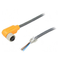 Cablu de Conectare M12 2m Mufă 240VAC 4A IP67 | Electronic-mag.ro | Componente Electronice