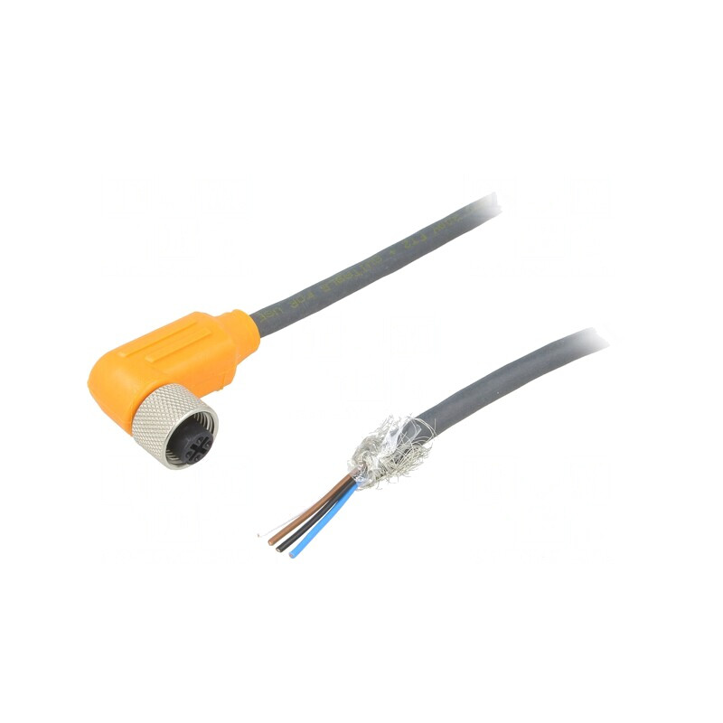 Cablu de Conectare M12 2m Mufă 240VAC 4A IP67 | Electronic-mag.ro | Componente Electronice