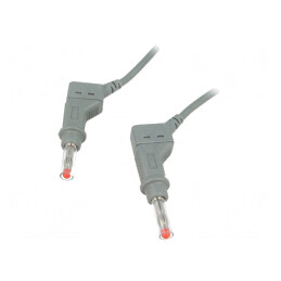 Cablu de măsurare 32A mufă banană 4 mm gri | Electronic-mag.ro | Componente Electronice