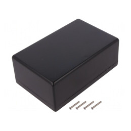 Carcasă universală ABS neagră 107x167x65mm | Electronic-mag.ro | Componente Electronice