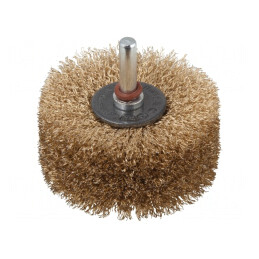 Perie de lemn 80mm cu tija 8mm și fire de alamă | Electronic-mag.ro | Componente Electronice